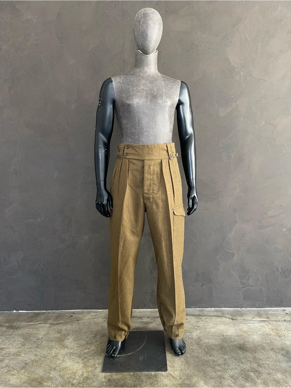 1950s Carter Smith & Co Australian Army Wool Convertible Cuff Cargo Pants W33